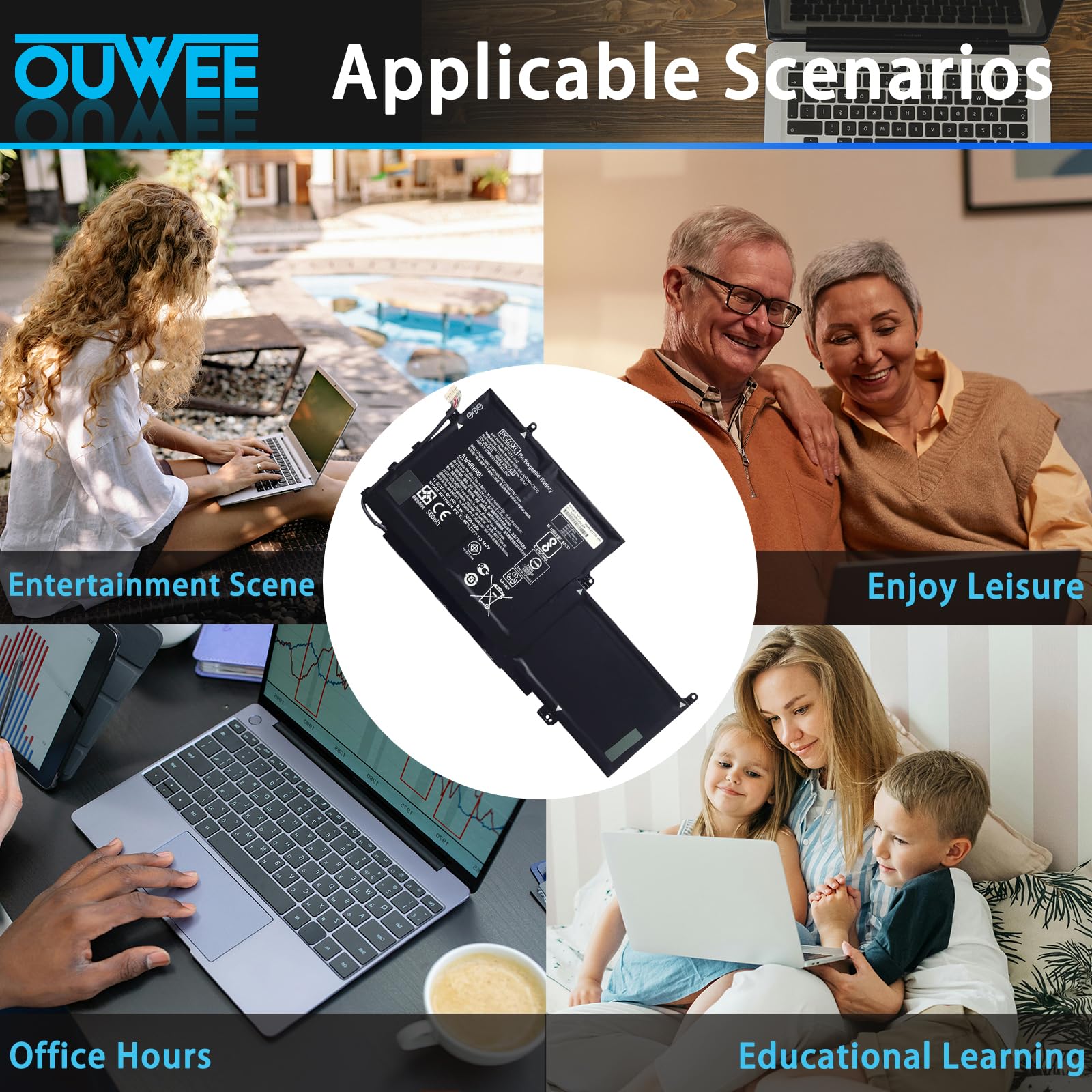 Amazon.com: OUWEE PG03XL Laptop Battery Compatible with HP Spectre